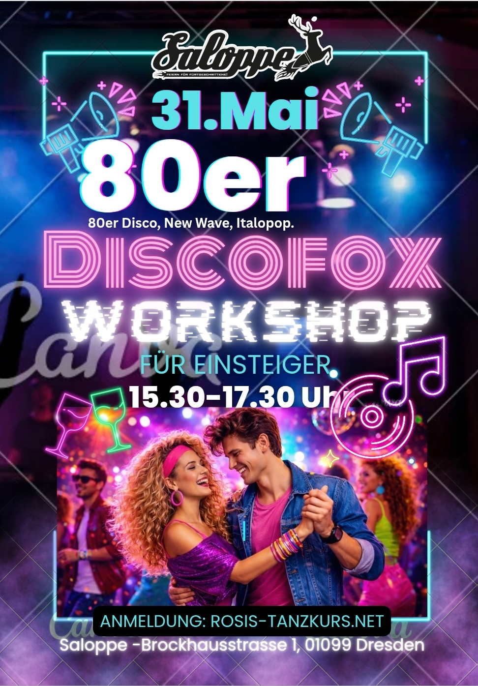 Saloppe 80´er Discofox Tanzkurs