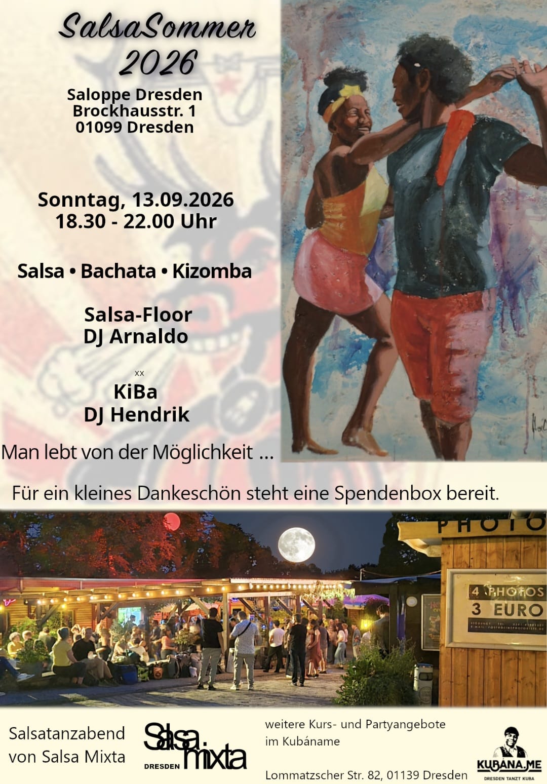 Saloppe SalsaTanzAbend – Salsa, Bachata, Kizomba